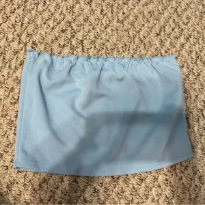 Blue blush cropped tube top large